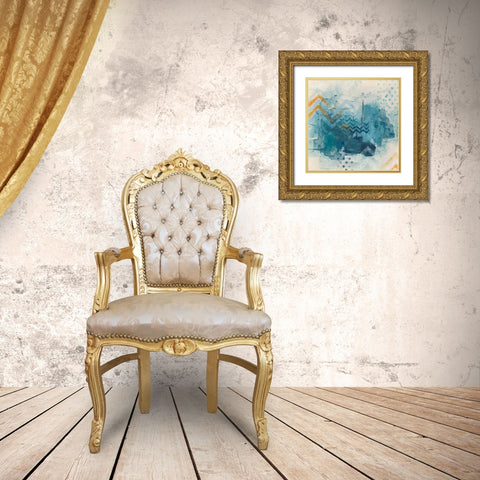 Watershed I Gold Ornate Wood Framed Art Print with Double Matting by Vess, June Erica