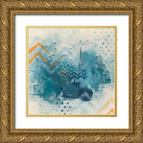 Watershed I Gold Ornate Wood Framed Art Print with Double Matting by Vess, June Erica