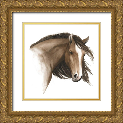 Wild Horse I Gold Ornate Wood Framed Art Print with Double Matting by Popp, Grace