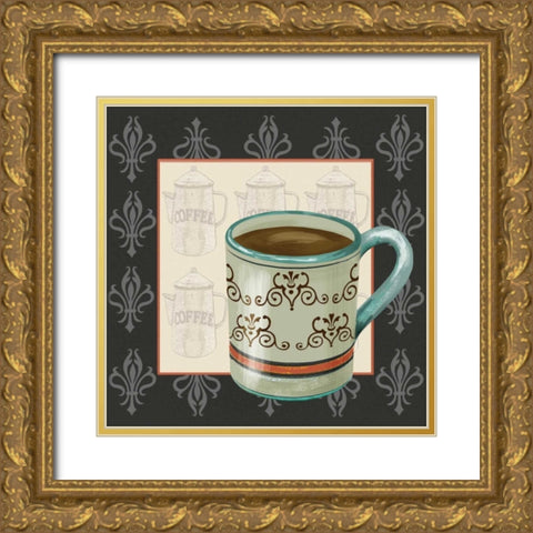 Coffee Break II Gold Ornate Wood Framed Art Print with Double Matting by Reynolds, Jade