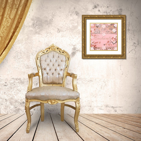 Haute in Pink IV Gold Ornate Wood Framed Art Print with Double Matting by Evelia Designs