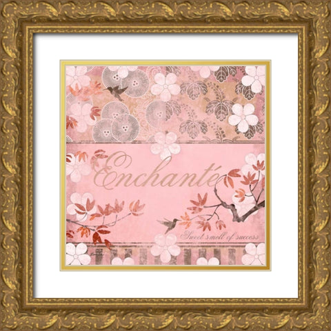 Haute in Pink IV Gold Ornate Wood Framed Art Print with Double Matting by Evelia Designs