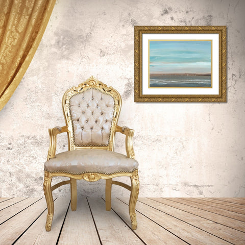 Distant Coast II Gold Ornate Wood Framed Art Print with Double Matting by OToole, Tim