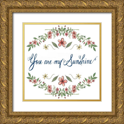 Flowers by Grace II Gold Ornate Wood Framed Art Print with Double Matting by Popp, Grace