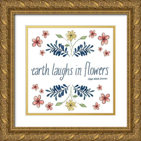 Flowers by Grace III Gold Ornate Wood Framed Art Print with Double Matting by Popp, Grace