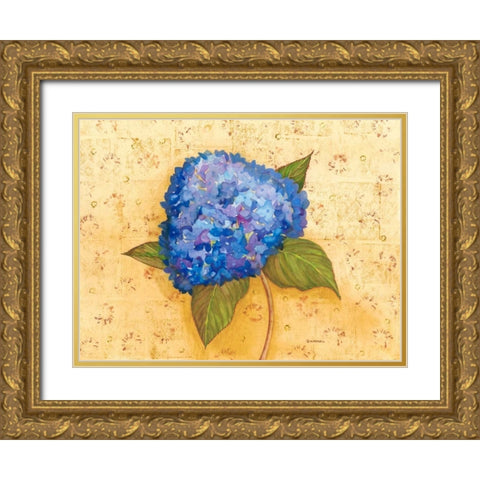 Hydrangea Love II Gold Ornate Wood Framed Art Print with Double Matting by Russell, Wendy