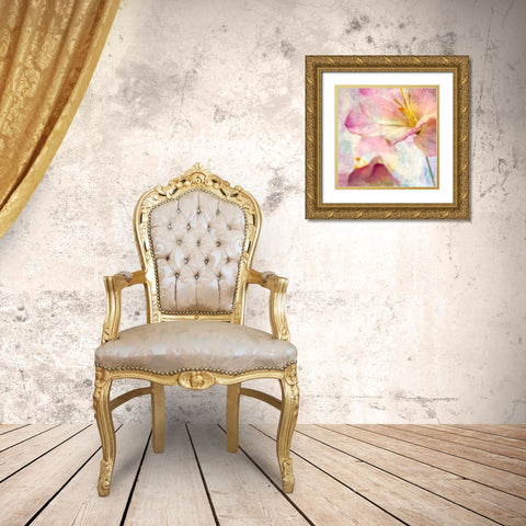 Pink Hyacinth V Gold Ornate Wood Framed Art Print with Double Matting by Malek, Honey