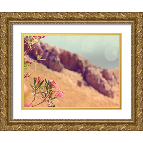 Flowers in Paradise I Gold Ornate Wood Framed Art Print with Double Matting by Coomes, Sylvia