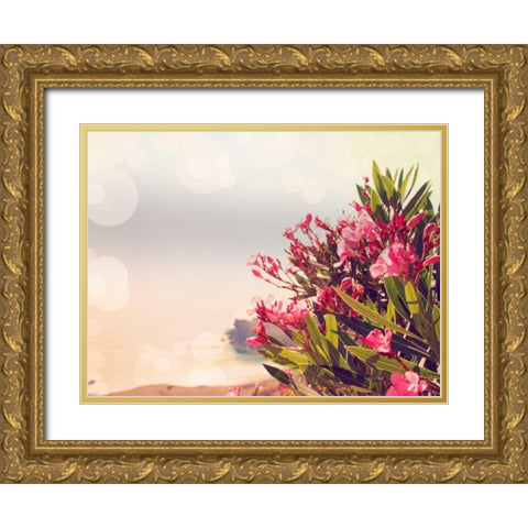 Flowers in Paradise II Gold Ornate Wood Framed Art Print with Double Matting by Coomes, Sylvia