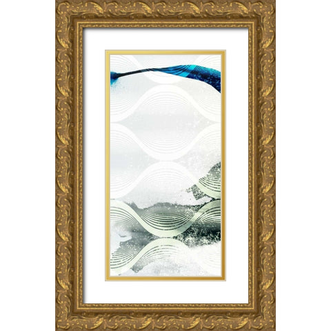 Minimal Wave I Gold Ornate Wood Framed Art Print with Double Matting by Jasper, Sisa