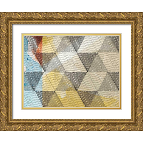 Geo Now Sketch I Gold Ornate Wood Framed Art Print with Double Matting by Jasper, Sisa