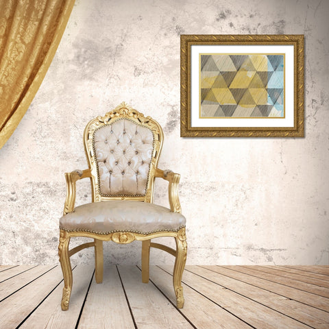 Geo Now Sketch II Gold Ornate Wood Framed Art Print with Double Matting by Jasper, Sisa