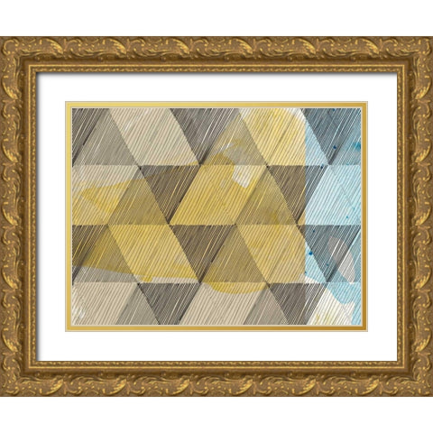 Geo Now Sketch II Gold Ornate Wood Framed Art Print with Double Matting by Jasper, Sisa