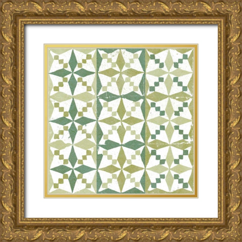 Connection IV Gold Ornate Wood Framed Art Print with Double Matting by Saunders, Alonzo