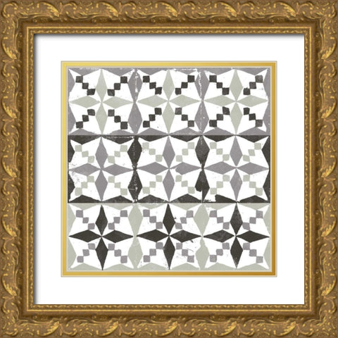 Connection VI Gold Ornate Wood Framed Art Print with Double Matting by Saunders, Alonzo