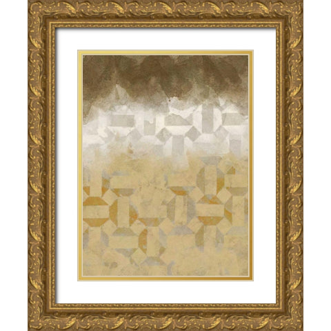 Shifting Earth I Gold Ornate Wood Framed Art Print with Double Matting by Saunders, Alonzo