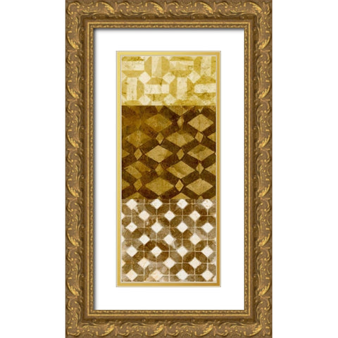 Tiled Up I Gold Ornate Wood Framed Art Print with Double Matting by Saunders, Alonzo