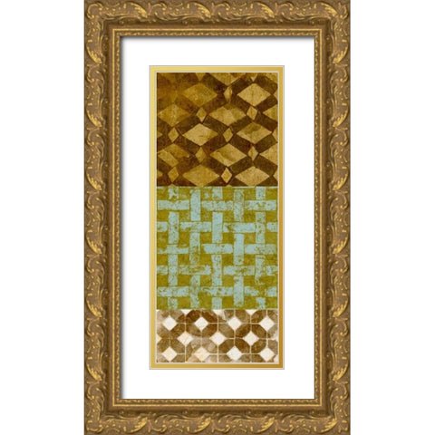 Tiled Up II Gold Ornate Wood Framed Art Print with Double Matting by Saunders, Alonzo
