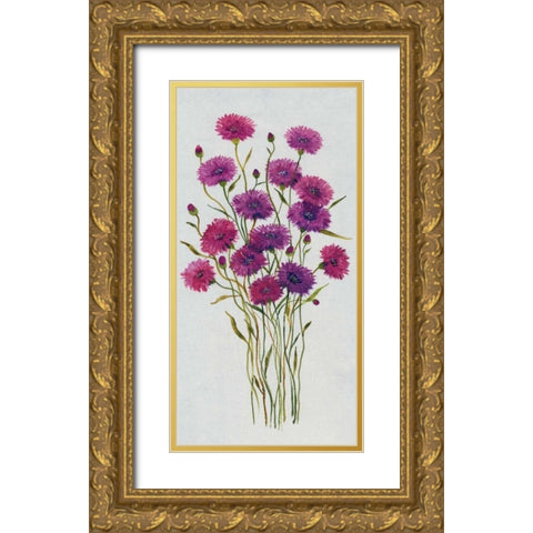 Cornflower Patch II Gold Ornate Wood Framed Art Print with Double Matting by OToole, Tim
