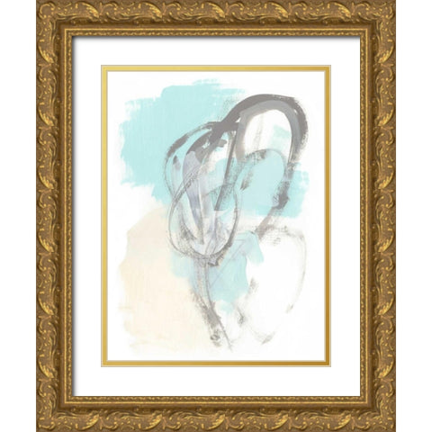 Perpetual Gesture IV Gold Ornate Wood Framed Art Print with Double Matting by Vess, June Erica