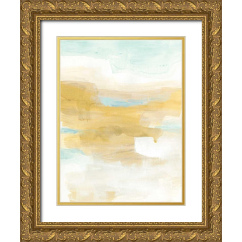 Citron Vista I Gold Ornate Wood Framed Art Print with Double Matting by Vess, June Erica