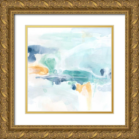 Liquid Vista I Gold Ornate Wood Framed Art Print with Double Matting by Vess, June Erica