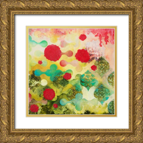 Dainty Doings Gold Ornate Wood Framed Art Print with Double Matting by Robinson, Heather