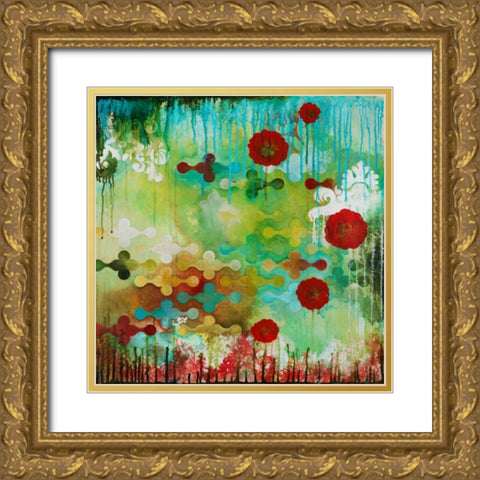 Happy Interruption Gold Ornate Wood Framed Art Print with Double Matting by Robinson, Heather