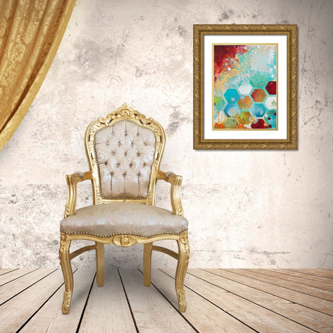 Aflutter I Gold Ornate Wood Framed Art Print with Double Matting by Robinson, Heather