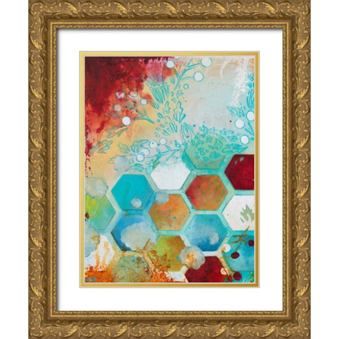 Aflutter I Gold Ornate Wood Framed Art Print with Double Matting by Robinson, Heather