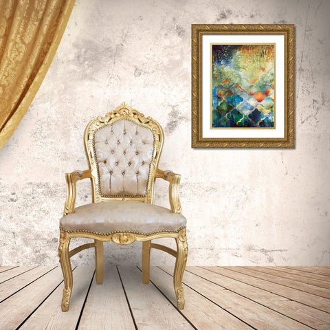 Moroccan Fantasy I Gold Ornate Wood Framed Art Print with Double Matting by Robinson, Heather