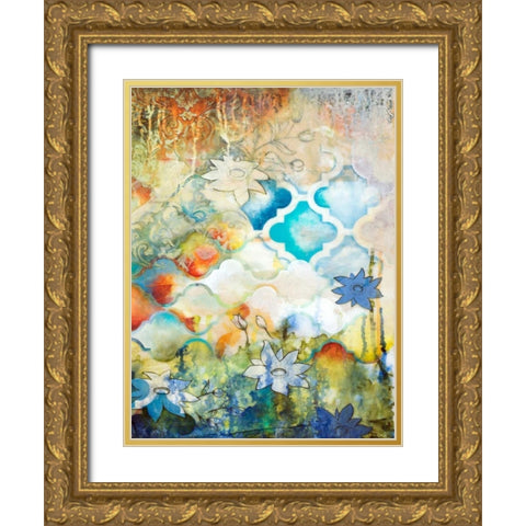 Moroccan Fantasy II Gold Ornate Wood Framed Art Print with Double Matting by Robinson, Heather