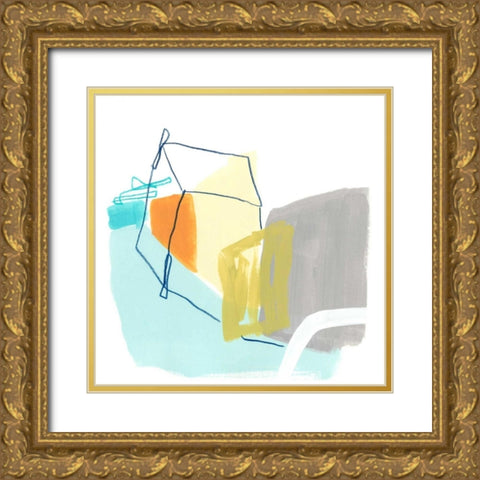 Adagio VI Gold Ornate Wood Framed Art Print with Double Matting by Vess, June Erica