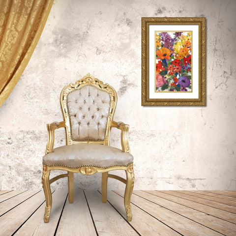 Fresh Floral I Gold Ornate Wood Framed Art Print with Double Matting by OToole, Tim