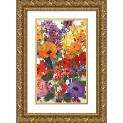 Fresh Floral I Gold Ornate Wood Framed Art Print with Double Matting by OToole, Tim