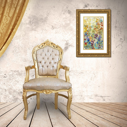 Meadow Floral I Gold Ornate Wood Framed Art Print with Double Matting by OToole, Tim