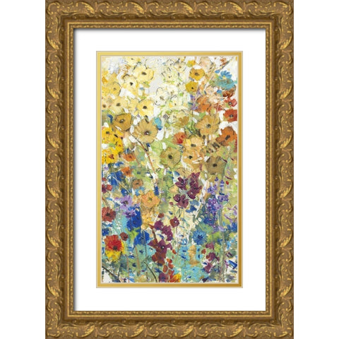 Meadow Floral I Gold Ornate Wood Framed Art Print with Double Matting by OToole, Tim