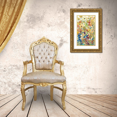 Meadow Floral II Gold Ornate Wood Framed Art Print with Double Matting by OToole, Tim