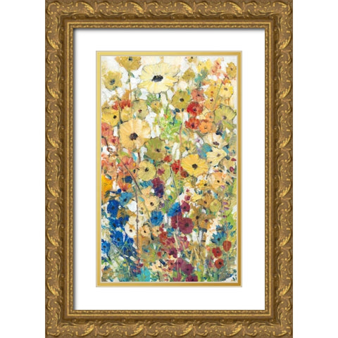 Meadow Floral II Gold Ornate Wood Framed Art Print with Double Matting by OToole, Tim