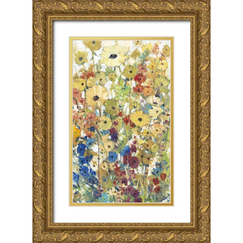 Meadow Floral II Gold Ornate Wood Framed Art Print with Double Matting by OToole, Tim