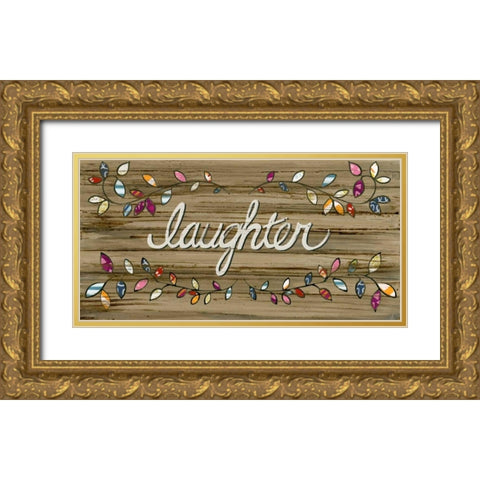 Love and Laughter I Gold Ornate Wood Framed Art Print with Double Matting by Vess, June Erica