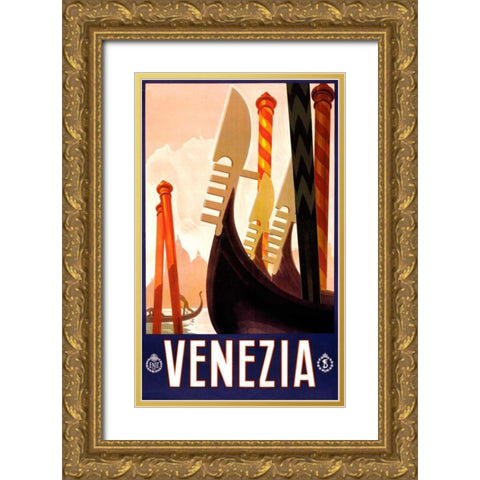 See Venezia Gold Ornate Wood Framed Art Print with Double Matting by Studio W