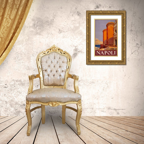 See Napoli Gold Ornate Wood Framed Art Print with Double Matting by Studio W