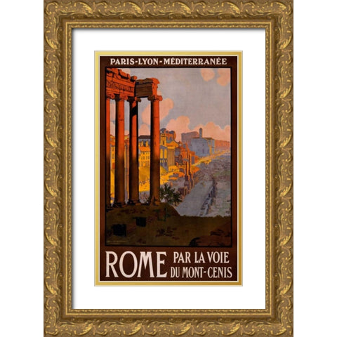 See Rome Gold Ornate Wood Framed Art Print with Double Matting by Studio W