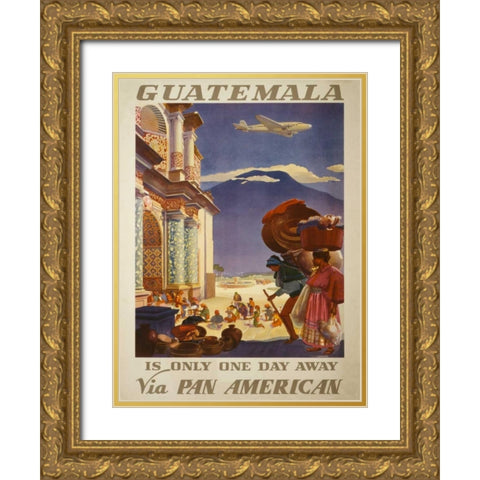 See South America II Gold Ornate Wood Framed Art Print with Double Matting by Studio W