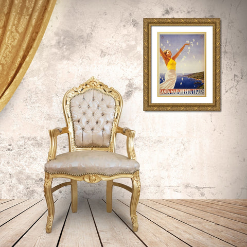 See South America III Gold Ornate Wood Framed Art Print with Double Matting by Studio W
