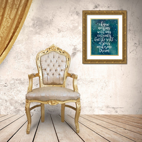 Galaxy Quote II Gold Ornate Wood Framed Art Print with Double Matting by Popp, Grace