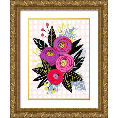 Colorful Mess II Gold Ornate Wood Framed Art Print with Double Matting by Popp, Grace