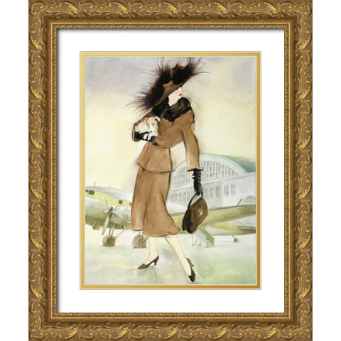 Vintage Lady I Gold Ornate Wood Framed Art Print with Double Matting by Reynolds, Graham