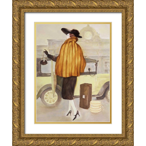 Vintage Lady IV Gold Ornate Wood Framed Art Print with Double Matting by Reynolds, Graham